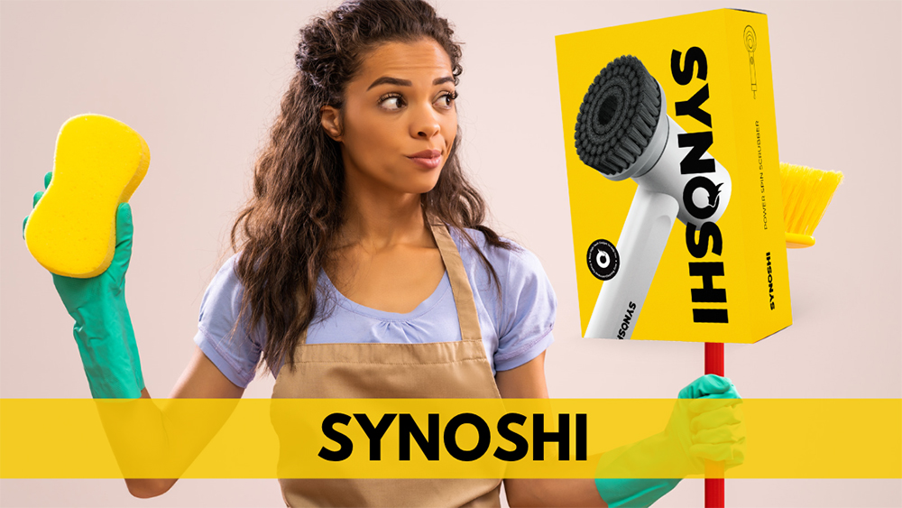 Synoshi Brosse de nettoyage électrique Power Spin Scrubber
